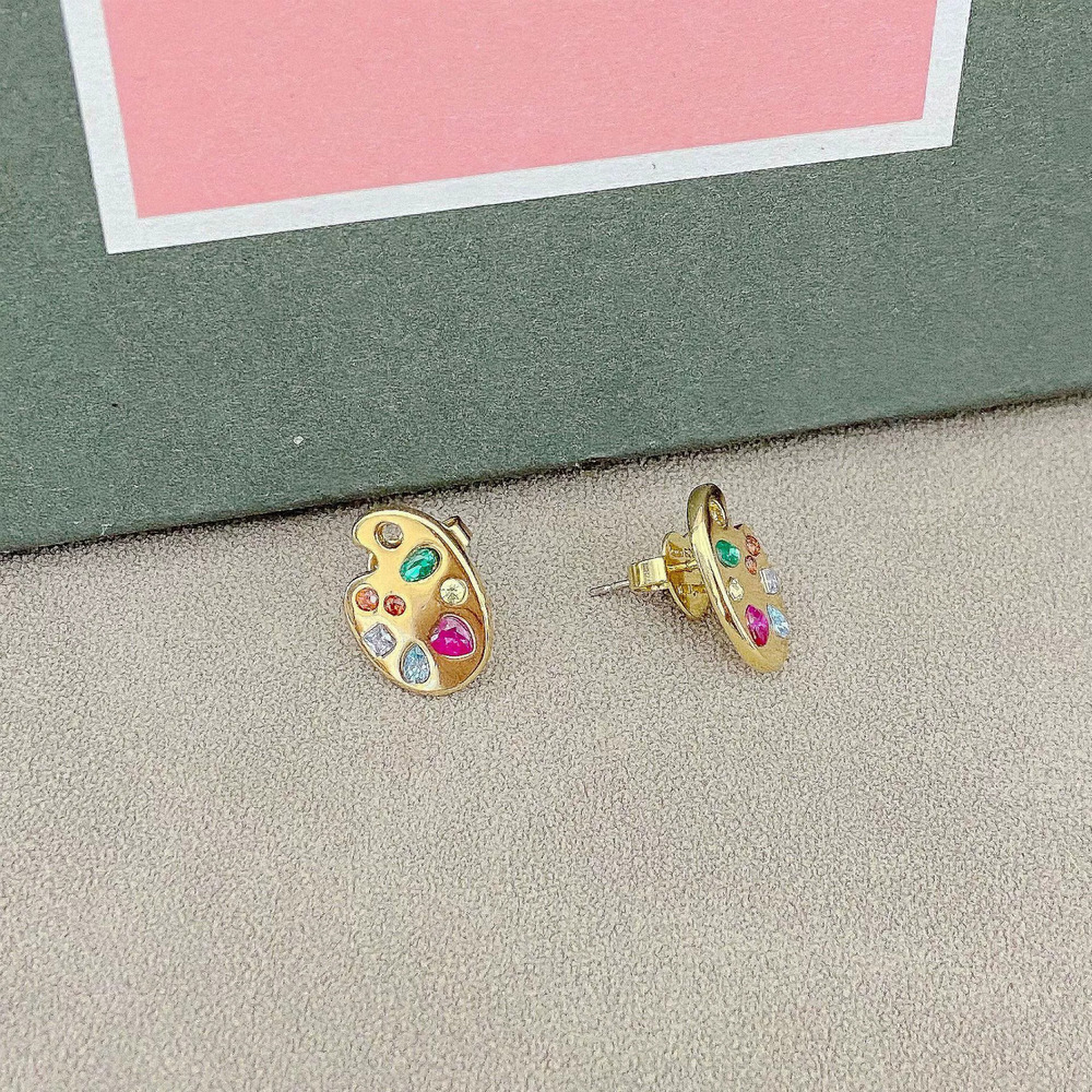 kate spade Palette Shape Multi Color Rhinestone - Picture 3 of 6